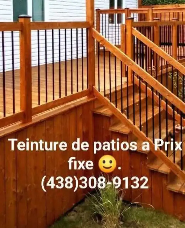 teinture de patio a prix fixe avec photos