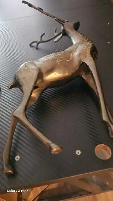 Cerf/Chevreuil en brass/laiton vintage - Photo 5