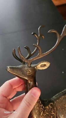Cerf/Chevreuil en brass/laiton vintage - Photo 7