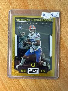 2023 Score Dots Gold #304 Anthony Richardson #'d 127/210 Colts
