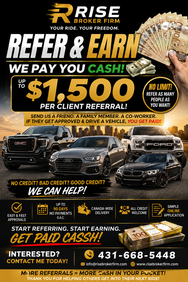 Automotive Referral Partner – Earn Up to $1,500 cash per person