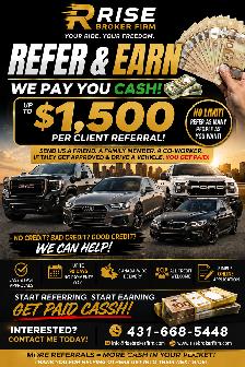 Automotive Referral Partner – Earn Up to $1,500 cash per person