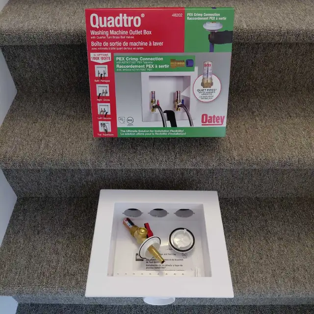 Boîte de sortie de machine à laver Quadtro de Oatey