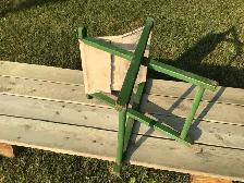 Vintage Green folding stool chair - Photo 4