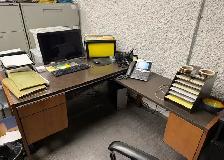 Desk with run off