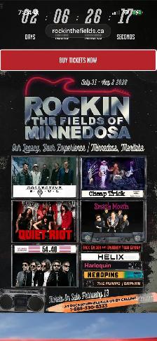 Rocking the Fields passes for this weekend
