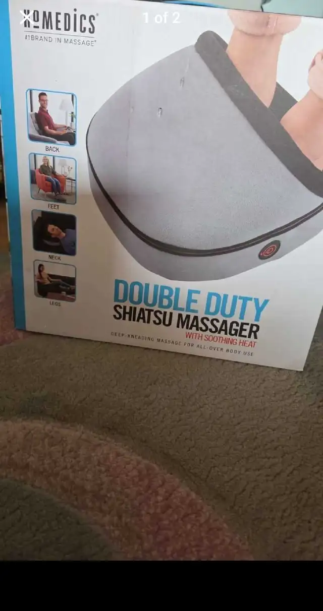 homedics double duty shiatsu massager with heat