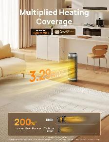 DREO Space Heater Upgraded 1500W Fast Heating Electric Ceramic w - Photo 3
