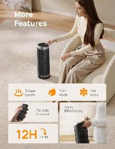 DREO Space Heater Upgraded 1500W Fast Heating Electric Ceramic w - Photo 8