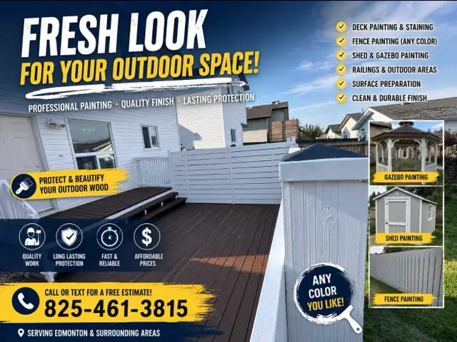 Fence, Deck & Outdoor Wood Painting | Professional & Affordable