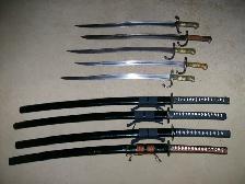 Sword/bayonet collection for sale asking $400. No shipping.