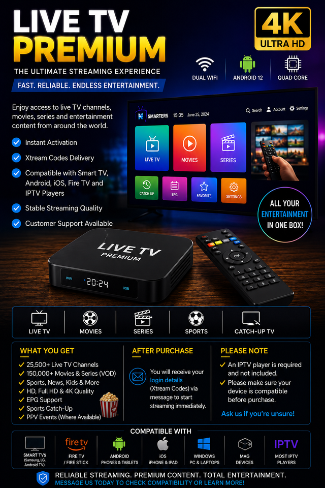 Premium TV Service - Works for All Devices