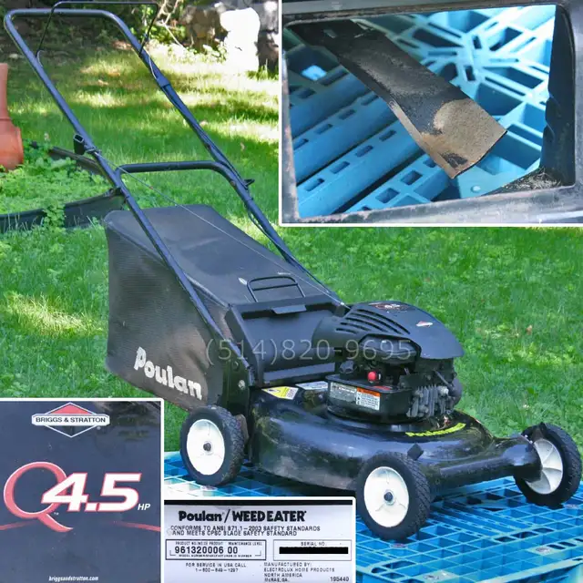 Tondeuse à gazon 21' Poulan Briggs and Stratton 158cc avec sac