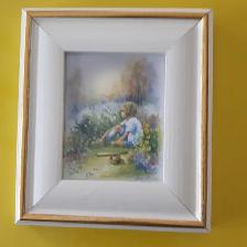 2 CADRES NEUFS SIGNÉS, BLANC GOLD, GARCON FILLE: $20.00 CHACUN - Photo 2