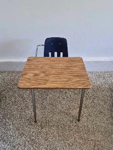 DELIVERY AVAILABLE Standard Student Desk with Attached Chair - Photo 3