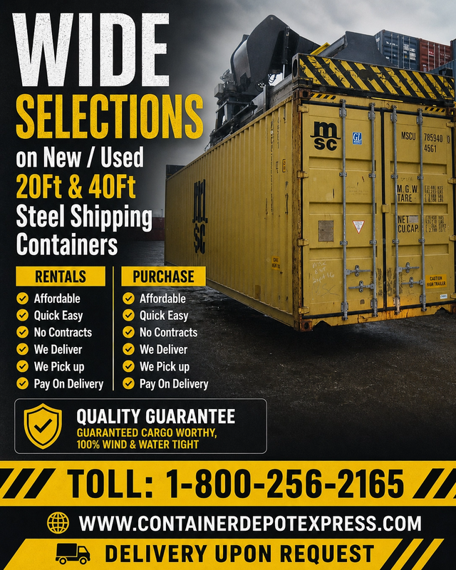 USES TEEL SHIPPING CONTAINERS - SEA CONTAINERS