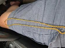 Jewellery Bundle: Gold Tone Rope Chain and Crystal Necklace