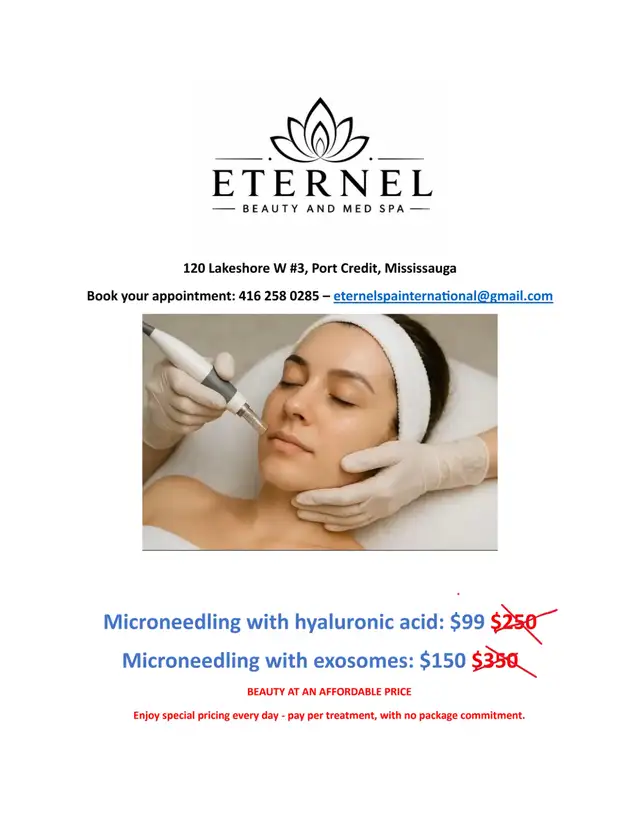 Microneedling special, with hyaluronic acid $99
