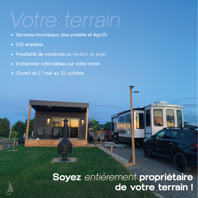 Terrains de camping Haut de gamme - à VENDRE