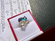 #818 - 14kt Yellow Gold, Effy Dinner Ring, Size 5 3/4 - Photo 3