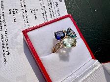 #818 - 14kt Yellow Gold, Effy Dinner Ring, Size 5 3/4 - Photo 4