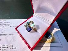 #818 - 14kt Yellow Gold, Effy Dinner Ring, Size 5 3/4 - Photo 6