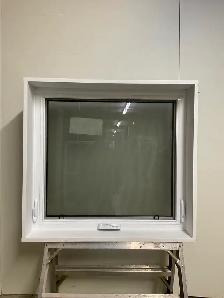 10727AH Fenêtre Auvent HYBRIDE Noir Verre sablé 37 x 34 1/2 - Photo 2
