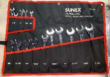 Sunex 9914R14 PC. FULL POLISH SAE ANGLE HEAD WRENCH SET