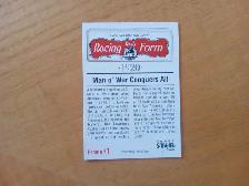 Carte PROMO Horse Star Daily Racing Form 1996 Man o '270726-242 - Photo 2