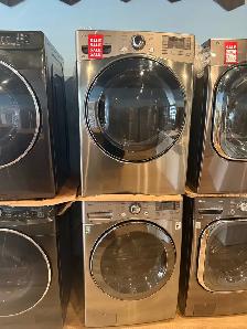 LG "27" Grey Stainless Steel Front Load Laundry Pair