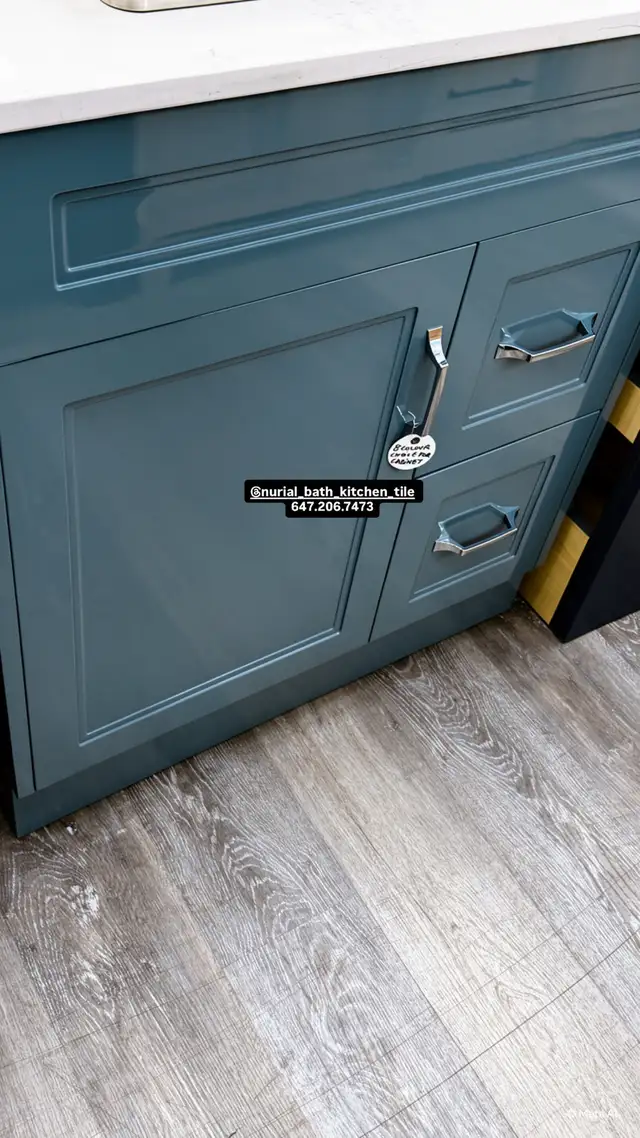 Blue Vanity, Kitchen Cabinet, Mirror Toilet