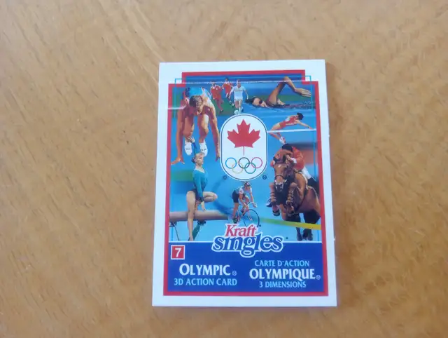 Carte Olympique Kraft Singles 3D Action Card 1992 (270726