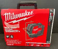 MILWAUKEE USB RECHARGEABLE GREEN LASER CROSS LINE 3522-21