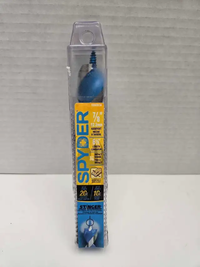 Spyder 12008CA 7/8' Wood Auger Drill Bit NEW