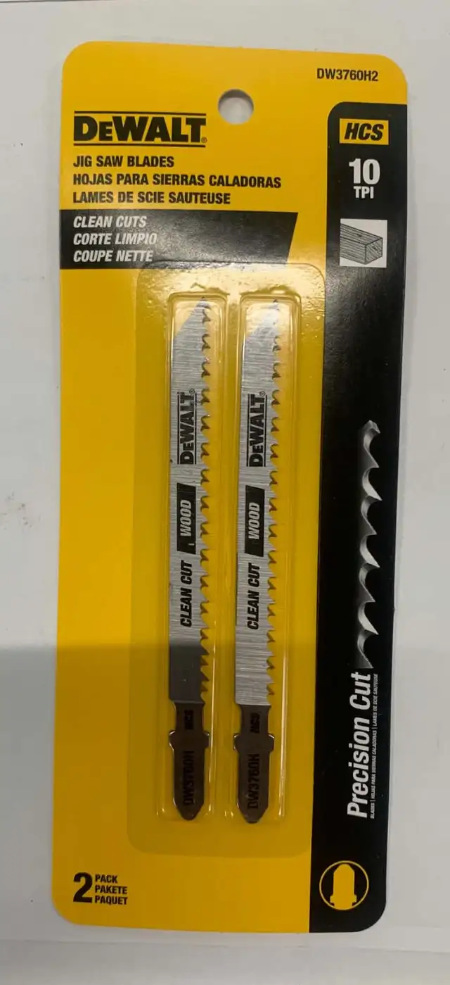DeWalt Tools Jig Saw Blades Precision Cut 10 TPI 2 Pack DW3760H2