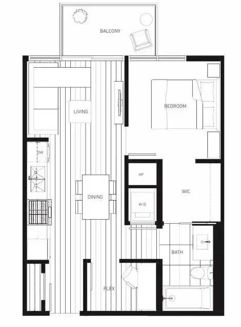 Premium 1 Bedroom   Flex   Balcony Condo Unit