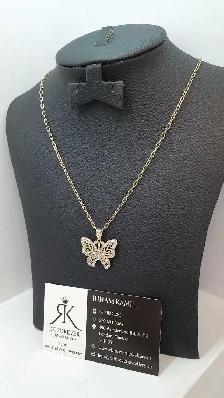 10 yellow gold chain & pendant #437_12 - Photo 2