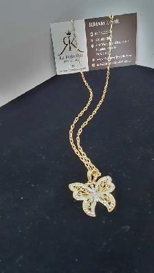 10 yellow gold chain & pendant #437_12 - Photo 4