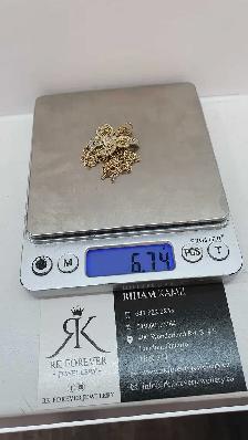 10 yellow gold chain & pendant #437_12 - Photo 6