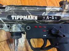 Paintball gun. Tippman A5.  With sniper barrel in good shape