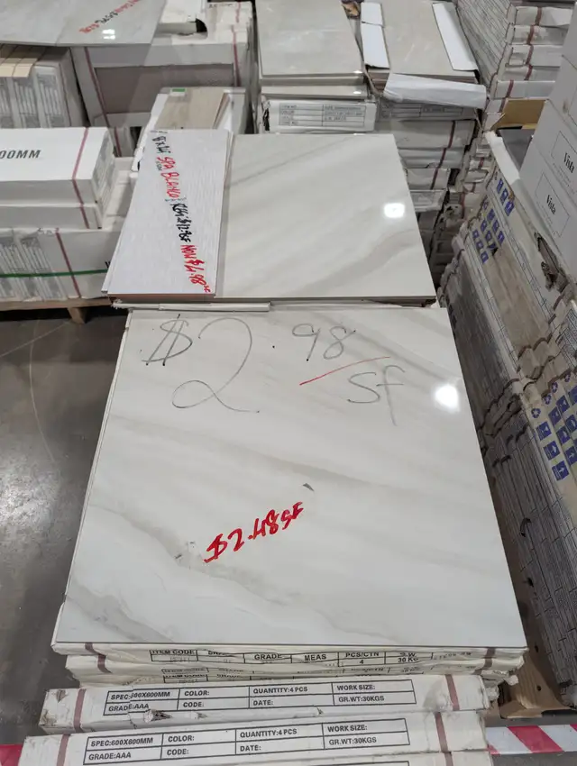 $2.09 IN STORE 24x24 TILE - BUY ALL FOR ($1.89)