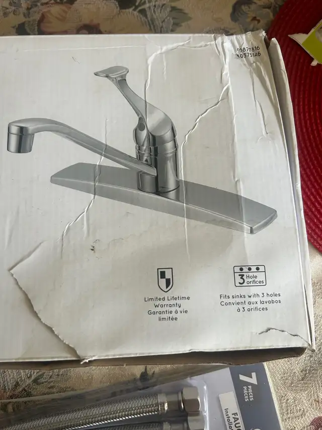 Kitchen faucet with faucet kit