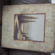 GRANDE TOILE TOSCANE D'HYTALIE DANS CADRE BOIS 20'x24': $25.00 - Photo 3
