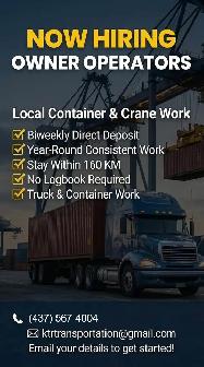 Az Owner Operator ( Local/City) work