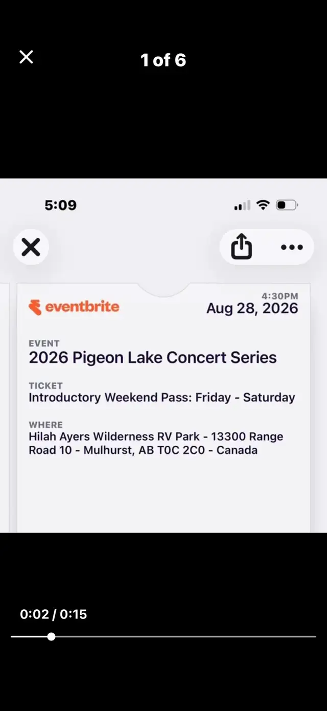 2026 Pigeon Lake Concert Series - $150