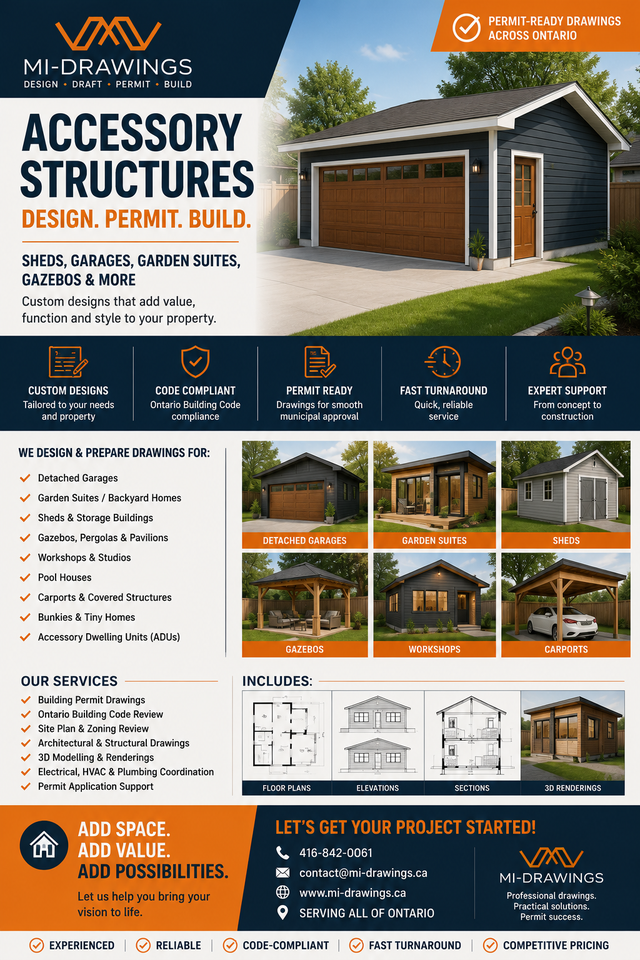 Accessory Structure Design | Garage, Shed & Permit Drawings