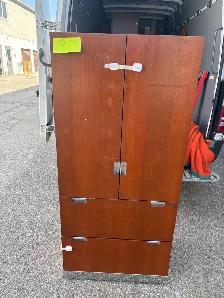 Free delivery used Wooden Cabinet with Shelves and Drawers - Photo 2