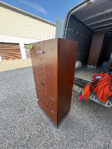 Free delivery used Wooden Cabinet with Shelves and Drawers - Photo 6