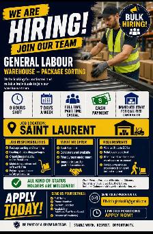 General Labour – Warehouse Package Sorter