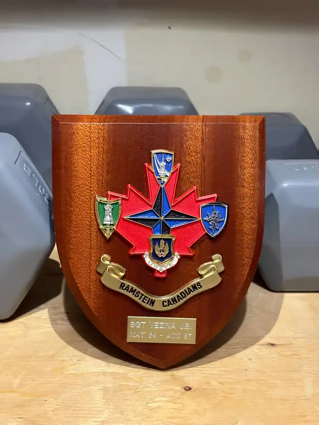 Vintage Canadian Forces Military Plaque Collection – 7 Pieces